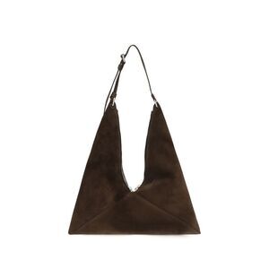 Moschino Brown Suede Leather Shoulder Women's Bag